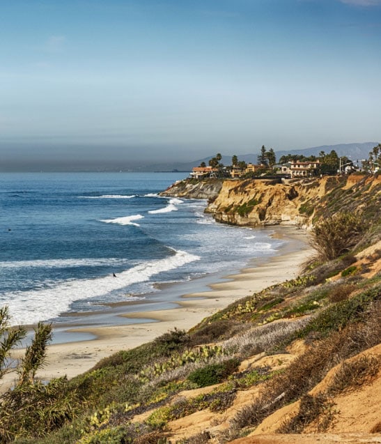 An image of the beach in San Diego